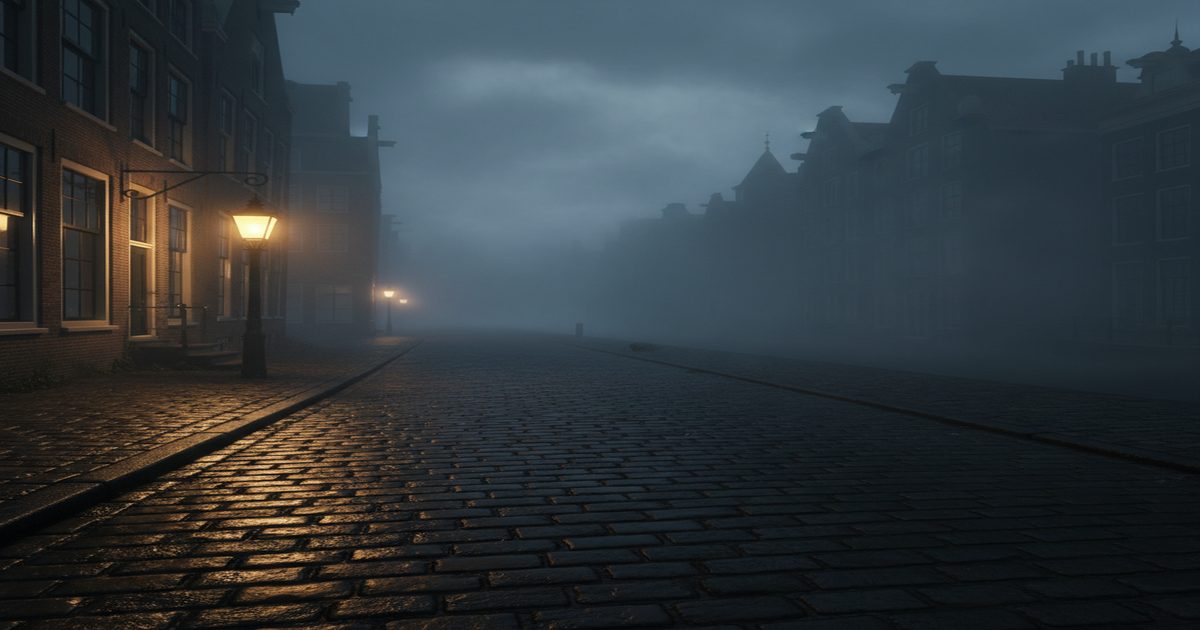 amsterdam 1672 acciottolato canale buio lanterna storia oscura rampjaar
